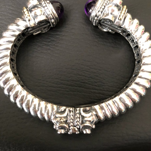 Esti-Frederica Sterling & 18 K amethyst bracelet - Picture 12 of 12